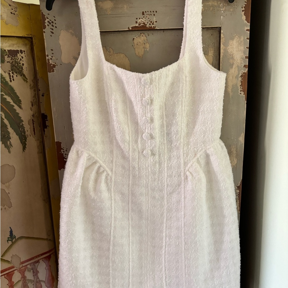 Gianni Bini Ivory Buttoned Mini Dress